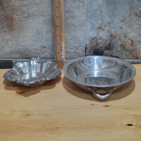 Metal Silver Plate Serving Dish Candy Nut Bowl - Picture 9 of 11